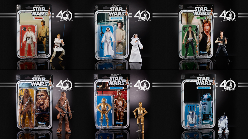 Illustration for article titled Hasbro's 40th Anniversary Star Wars Figures Are an Amazing Throwback